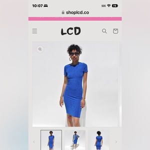 Shinny dress royal blue